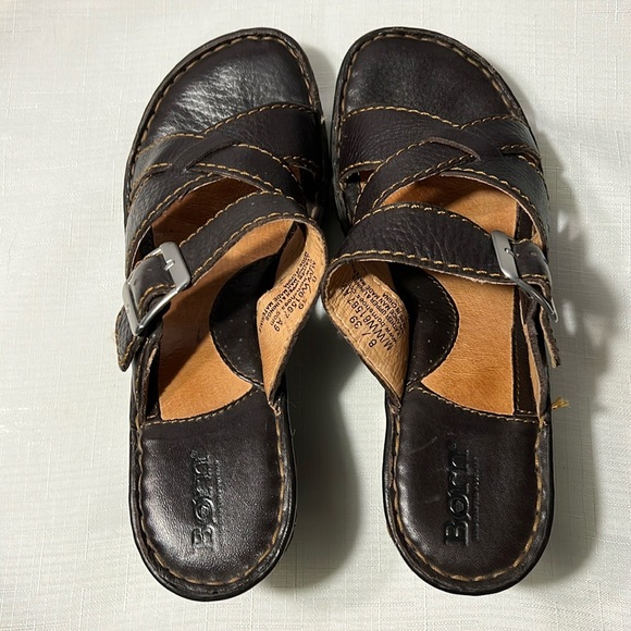 Born Brown Leather Sandals size 8/39 - Picture 2 of 8